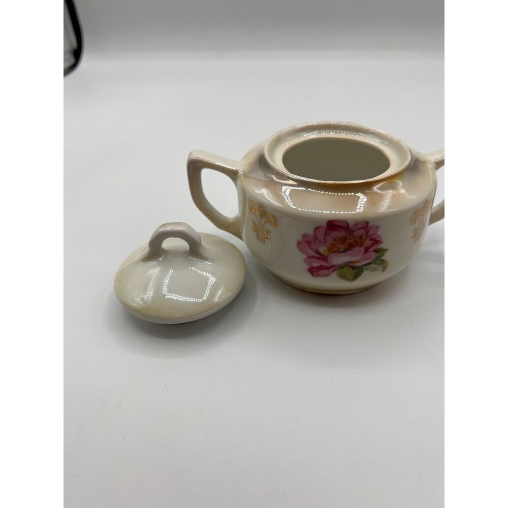 Vintage Floral Creamer & Sugar Bowl Set - Hand-Painted Porcelain - Germany - Picture 15 of 16